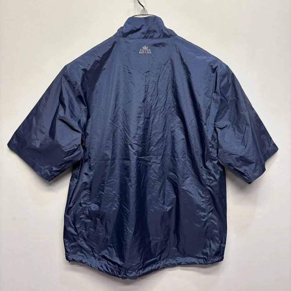 Peter Millar Water Men Short Sleeve Golf Windbreaker Jacket Size Medium C127 -22